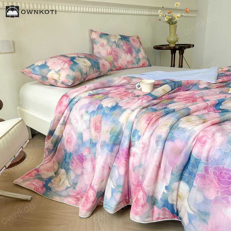 Blooming Flower World Comfy Cooling Quilt