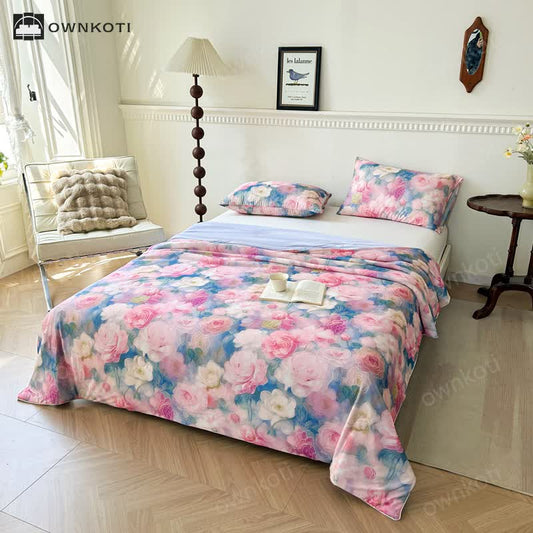 Blooming Flower World Comfy Cooling Quilt