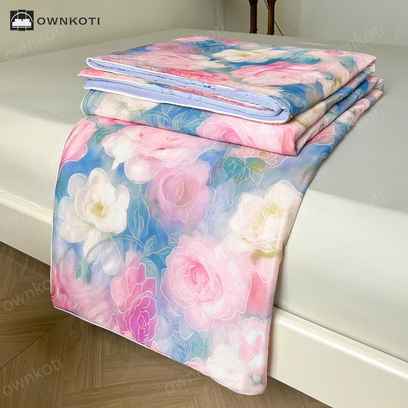 Blooming Flower World Comfy Cooling Quilt