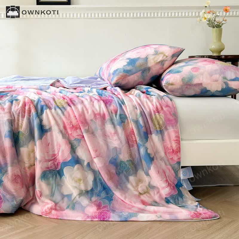 Blooming Flower World Comfy Cooling Quilt
