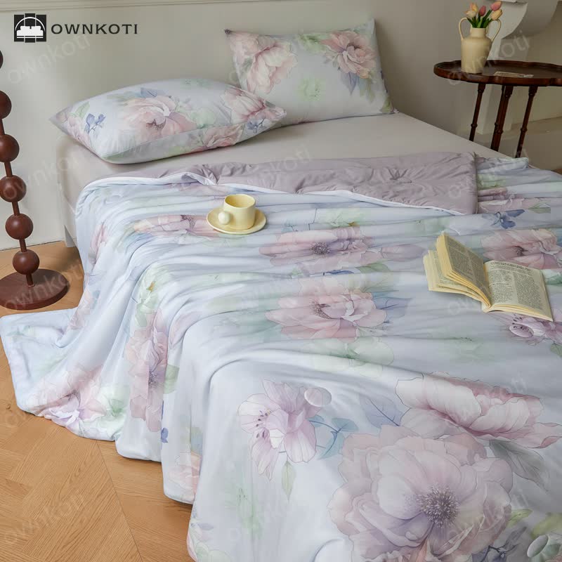 Blooming Flower Cooling Lightweight Quilt