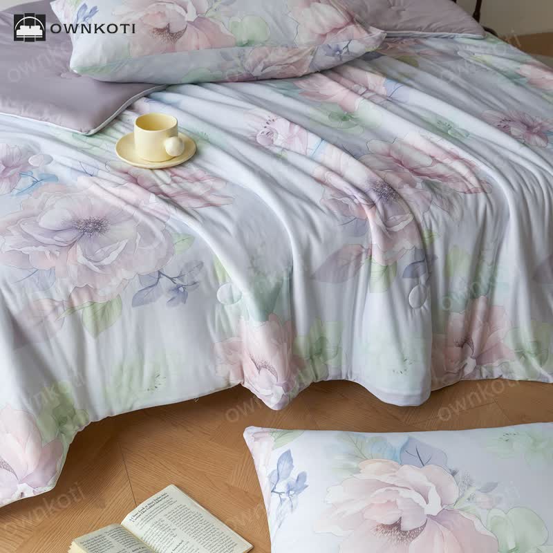 Blooming Flower Cooling Lightweight Quilt
