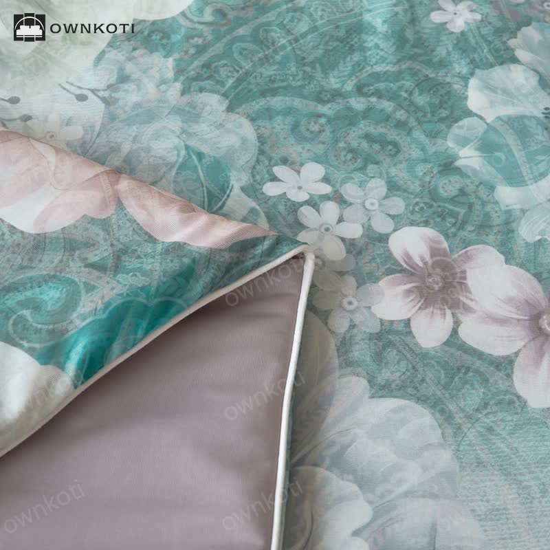 Elegant Floral Breathable Cooling Quilt