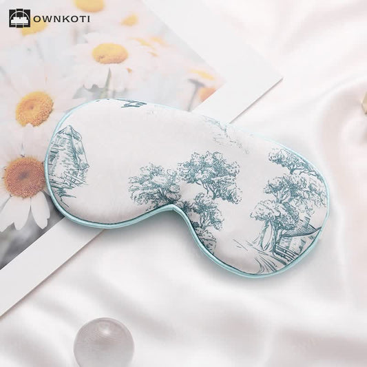 Landscape Print Imitation Silk Sleep Eye Mask