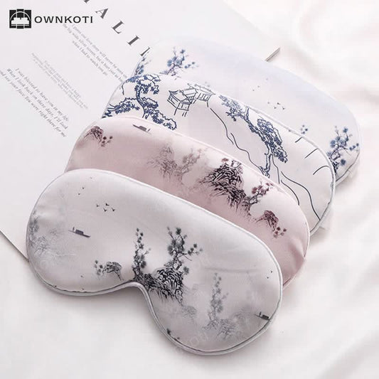 Elegant Landscape Painting Print Sleep Eye Mask