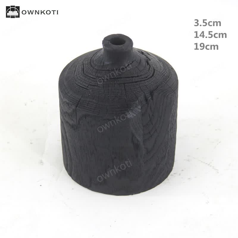 Wooden Black Vase Art Decorative Ornament