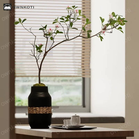 Hand Woven Wooden Vase Decorative Ornament