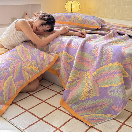 Rustic Rainforest Leaf Reversible Breathable Quilt