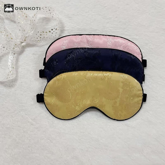 Simulated Silk Paisley Pattern Sleeping Eye Mask