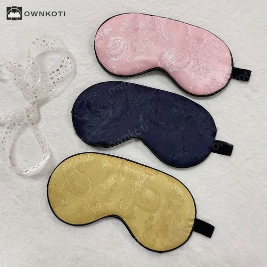 Simulated Silk Paisley Pattern Sleeping Eye Mask