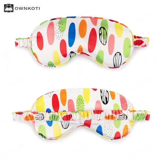 Cute Printed Silk Blackout Sleep Eye Mask