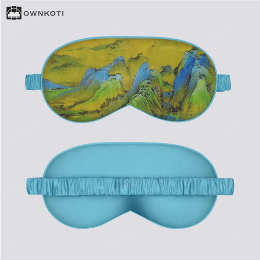 Art Floral Print Silk Satin Eye Mask