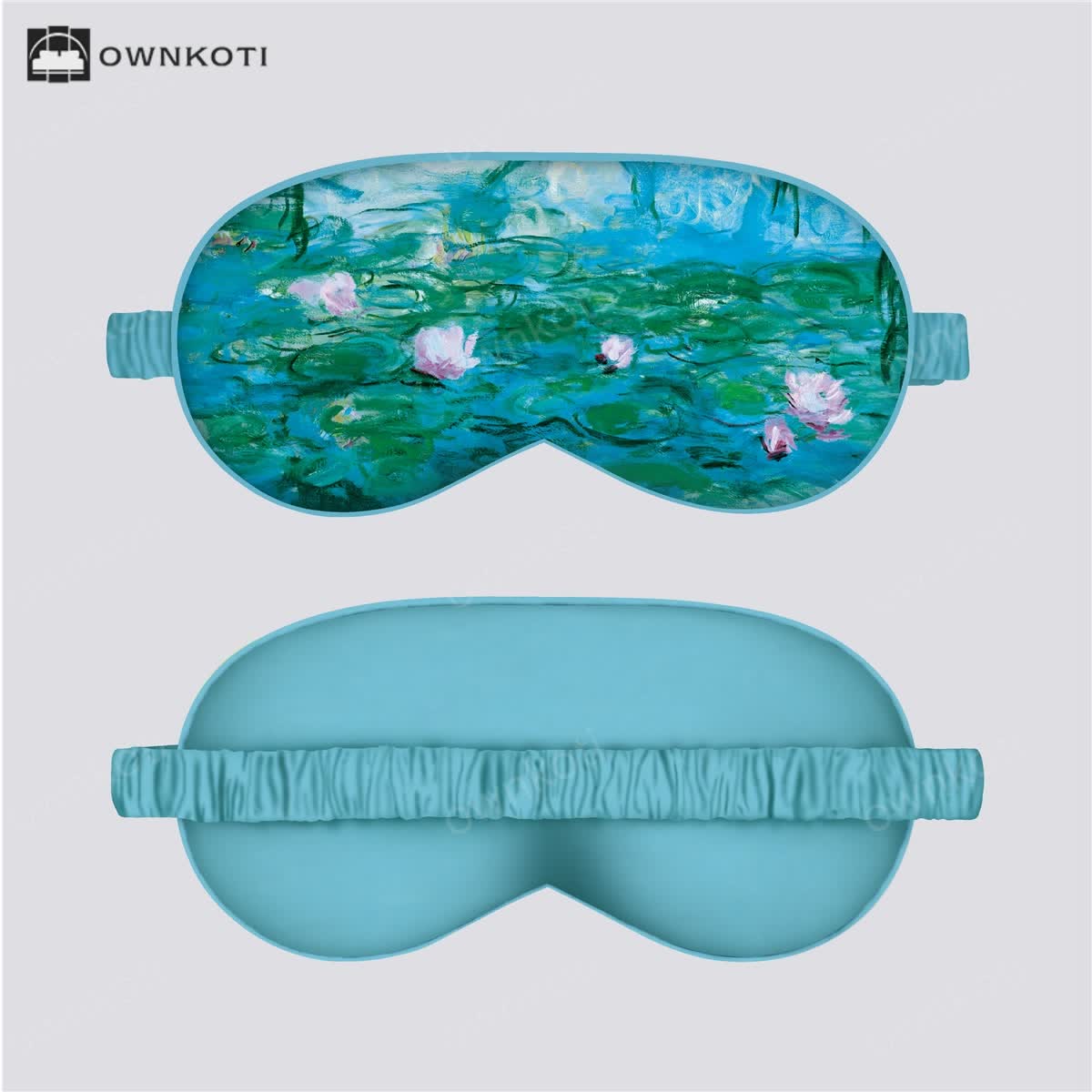 Art Floral Print Silk Satin Eye Mask