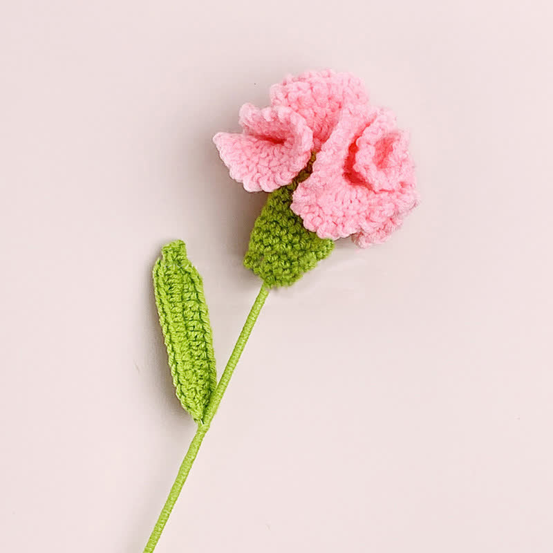 Creative Handmade Knitted Crochet Carnation - Pink - 3PCS - 3.15"W x 3.15"L x 13.39"H - image 8