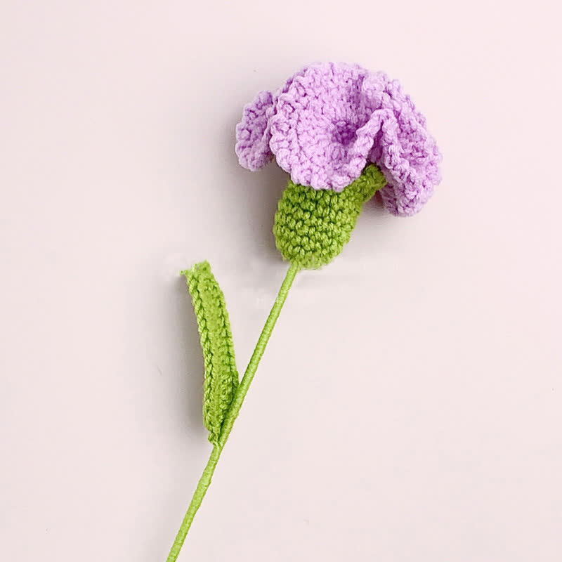 Creative Handmade Knitted Crochet Carnation - Purple - 3PCS - 3.15"W x 3.15"L x 13.39"H - image 9