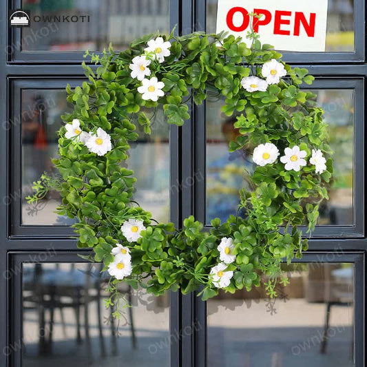 Artificial Four-leaf Clover Wreath Home Decor