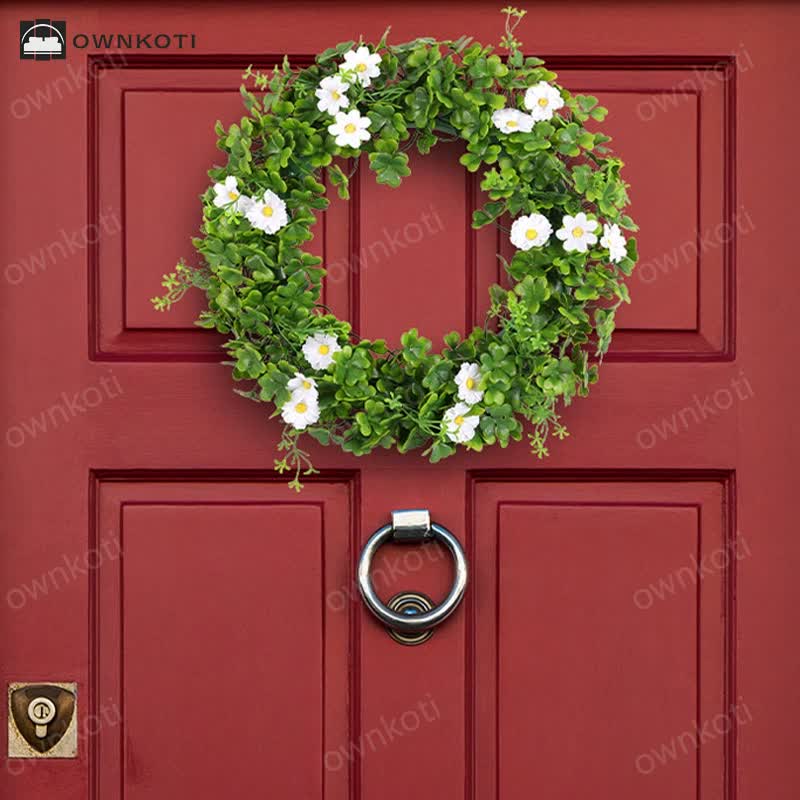 Artificial Four-leaf Clover Wreath Home Decor