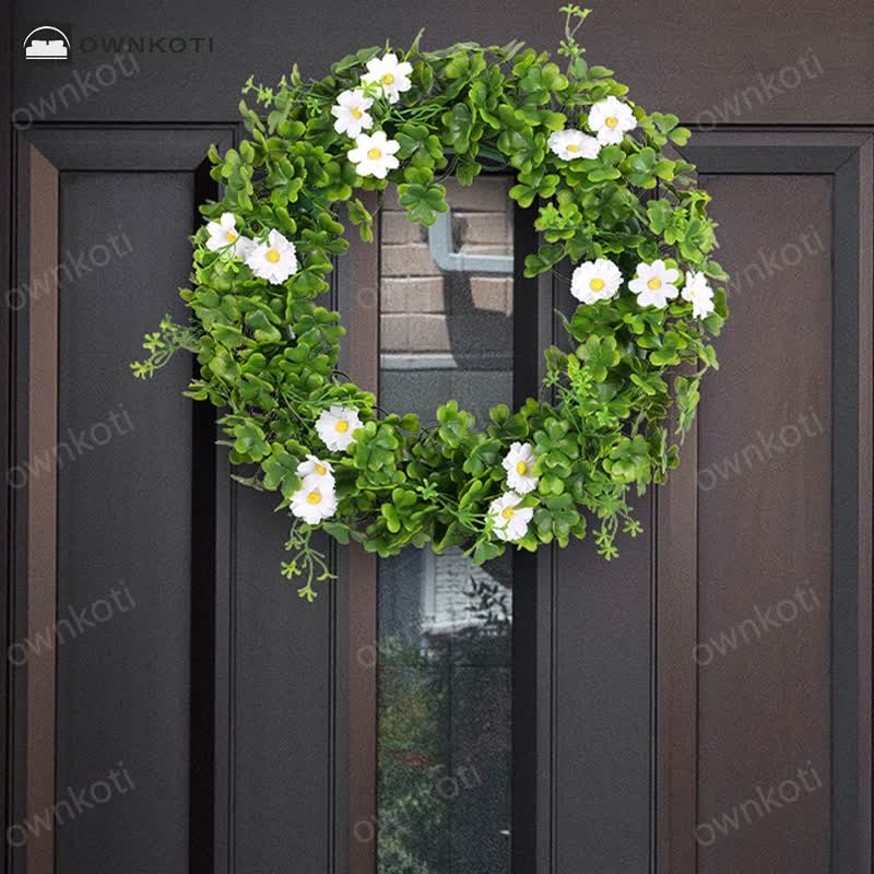 Artificial Four-leaf Clover Wreath Home Decor