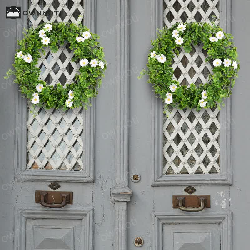 Artificial Four-leaf Clover Wreath Home Decor