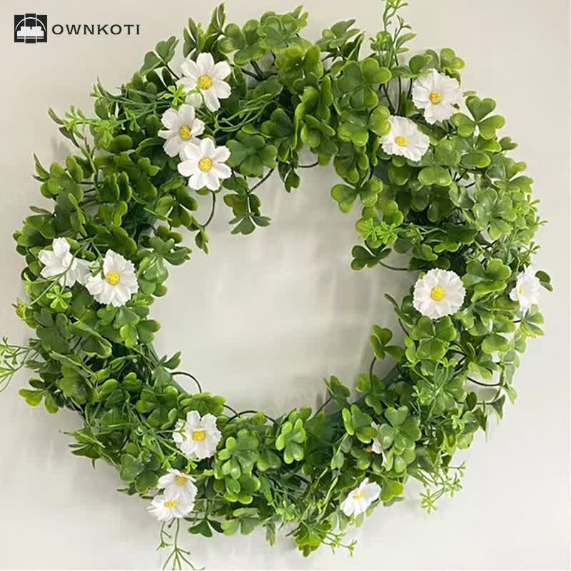 Artificial Four-leaf Clover Wreath Home Decor