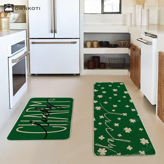 Stain-resistant Clover Pattern Rug