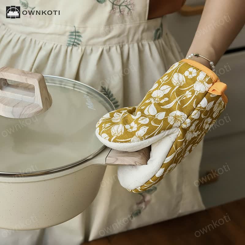 Pastoral Style High Heat Resistant Oven Mitt