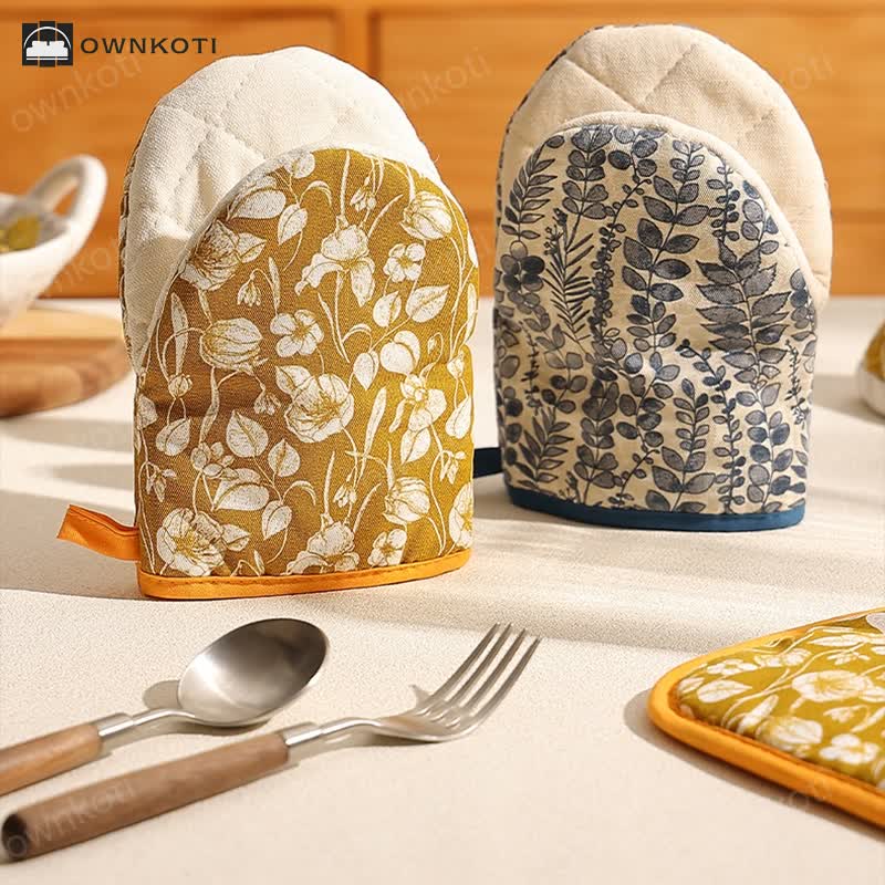 Pastoral Style High Heat Resistant Oven Mitt