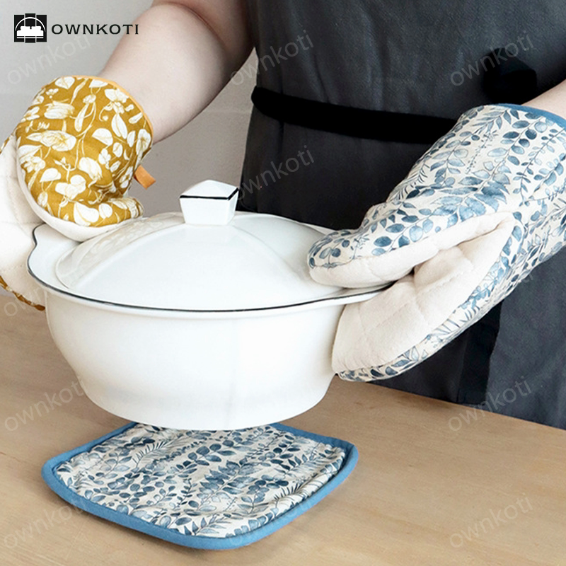 Pastoral Style High Heat Resistant Oven Mitt