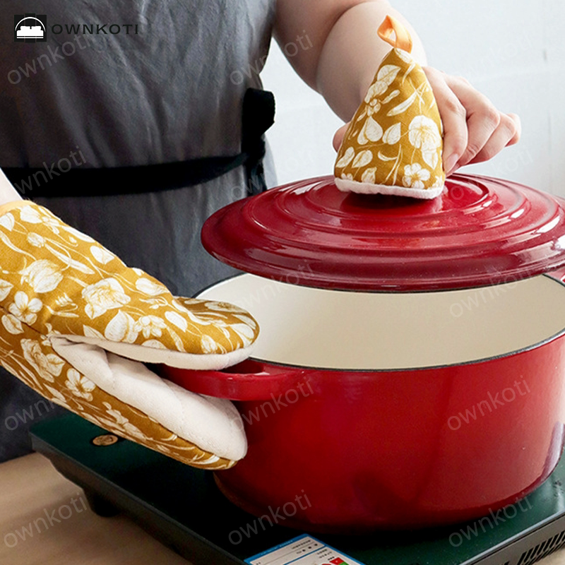 Pastoral Style High Heat Resistant Oven Mitt