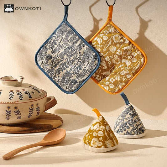 Pastoral Style High Heat Resistant Oven Mitt
