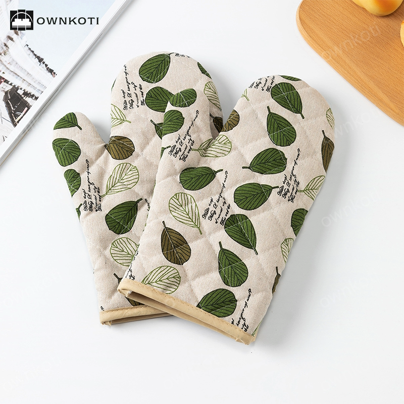 Cotton Linen High Heat Resistant Cooking Oven Mitt
