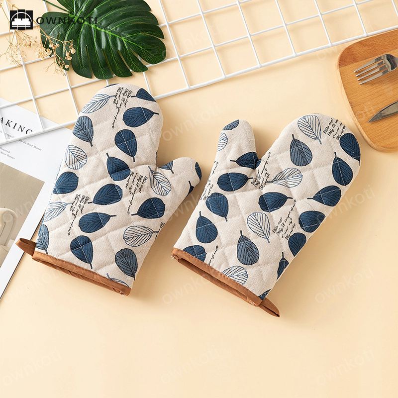 Cotton Linen High Heat Resistant Cooking Oven Mitt