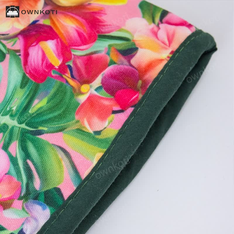 Floral Waterproof Anti-scalding Cooking Oven Mitt