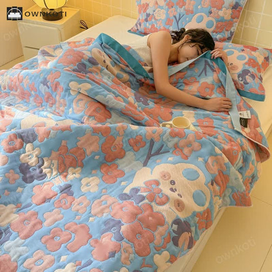 Cute Style Cotton Gauze Soft Quilt