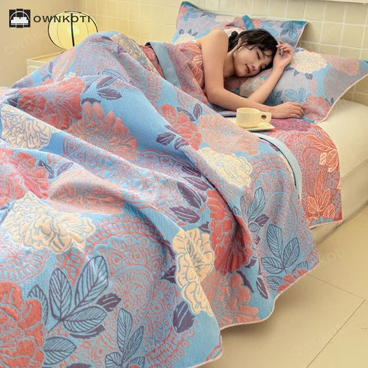 Pastoral Style Cotton Gauze Jacquard Quilt