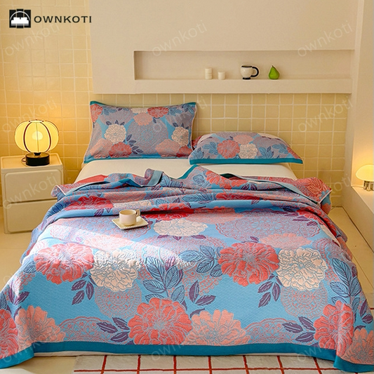 Pastoral Style Cotton Gauze Jacquard Quilt