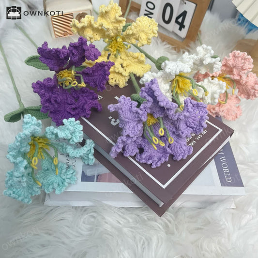 Handmade Knitted Crochet Everlasting Crape Myrtle Bouquet