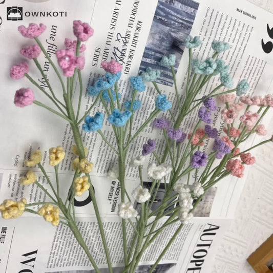 Handmade Knitted Crochet Gypsophila Bouquet