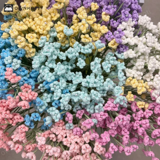 Handmade Knitted Crochet Gypsophila Bouquet