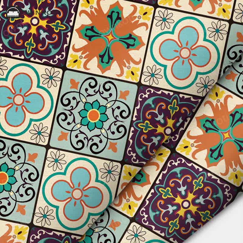 Colorful Retro Diatom Mud Anti-slip Bath Mat