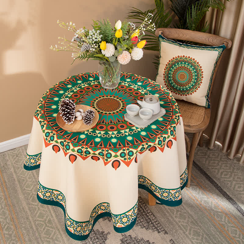 Ethnic Style Geometric Pattern Tablecloth