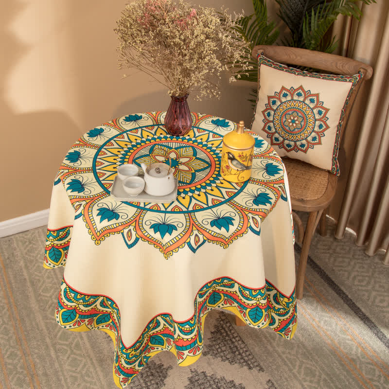 Ethnic Style Geometric Pattern Tablecloth
