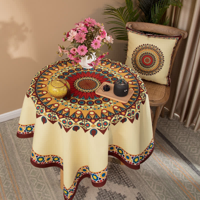 Ethnic Style Geometric Pattern Tablecloth