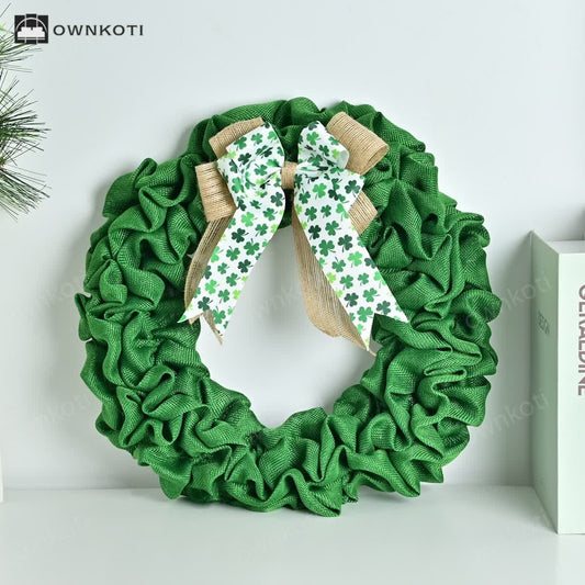 St. Patrick's Day Shamrock Wreath Hanging Decor