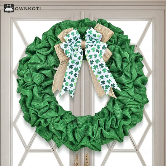 St. Patrick's Day Shamrock Wreath Hanging Decor