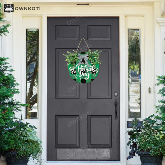 St. Patrick's Day Creative Green Leaf Door Hanging Decor