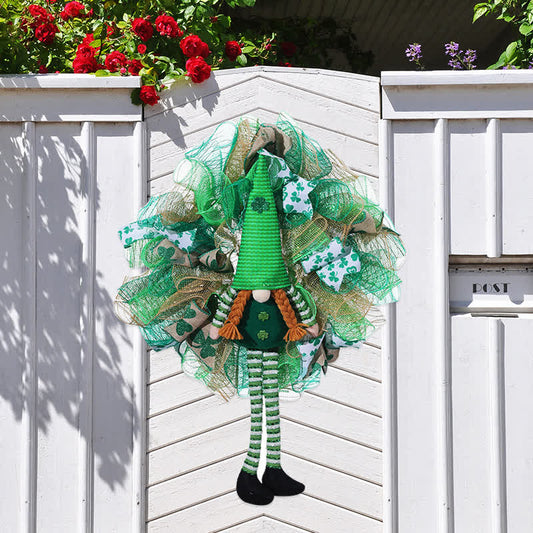 Creative Clover Doll Wreath Door Hanging Decor