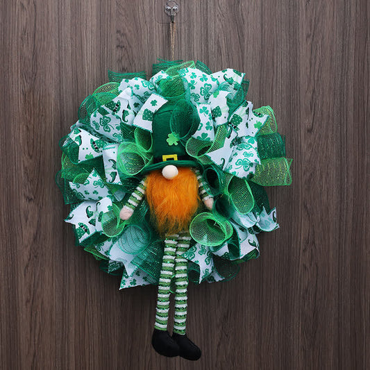 Creative Clover Doll Wreath Door Hanging Decor
