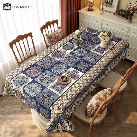 Bohemian Geometric Pattern Waterproof Tablecloth