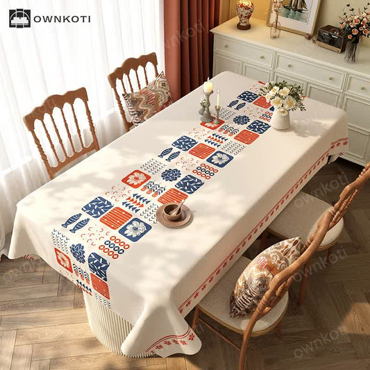 Bohemian Geometric Pattern Waterproof Tablecloth
